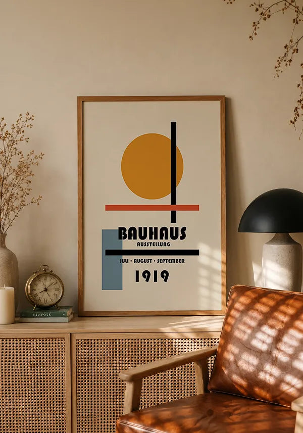 Quadro Bauhaus Círculo Amarelo Ausstellung 1919