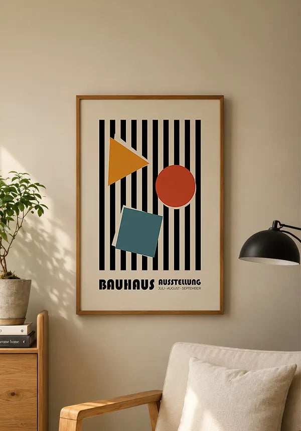 Quadro Bauhaus Linhas e Formas