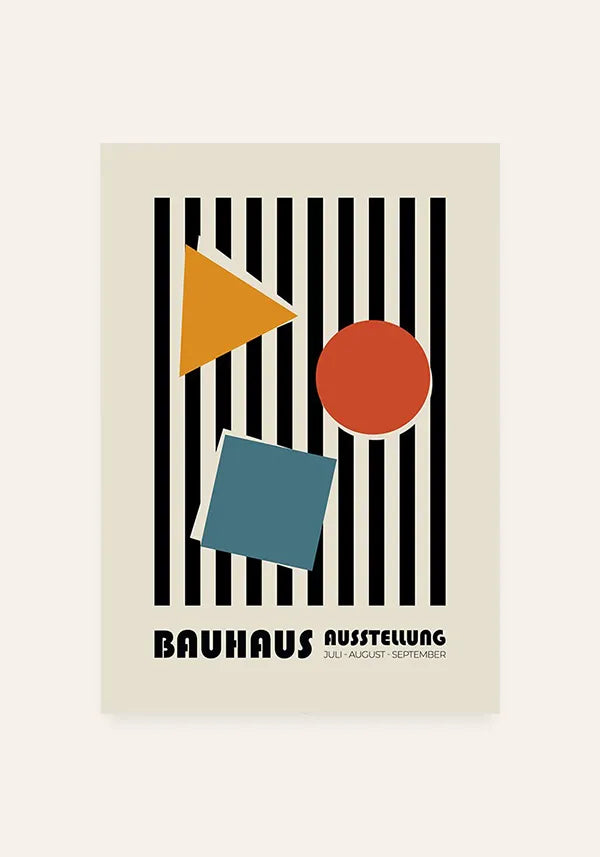 Quadro Bauhaus Linhas e Formas