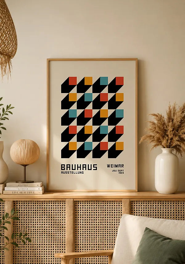 Quadro Bauhaus Coleção Formas Coloridas I