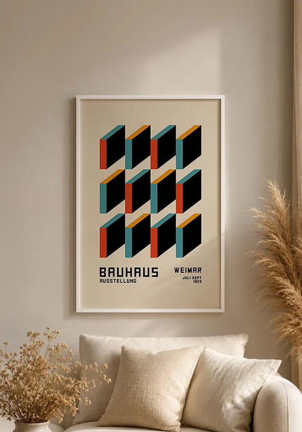 Quadro Bauhaus Coleção Formas Coloridas III
