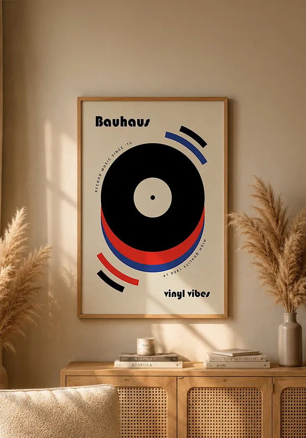 Quadro Bauhaus Vinyl Vibes Retro