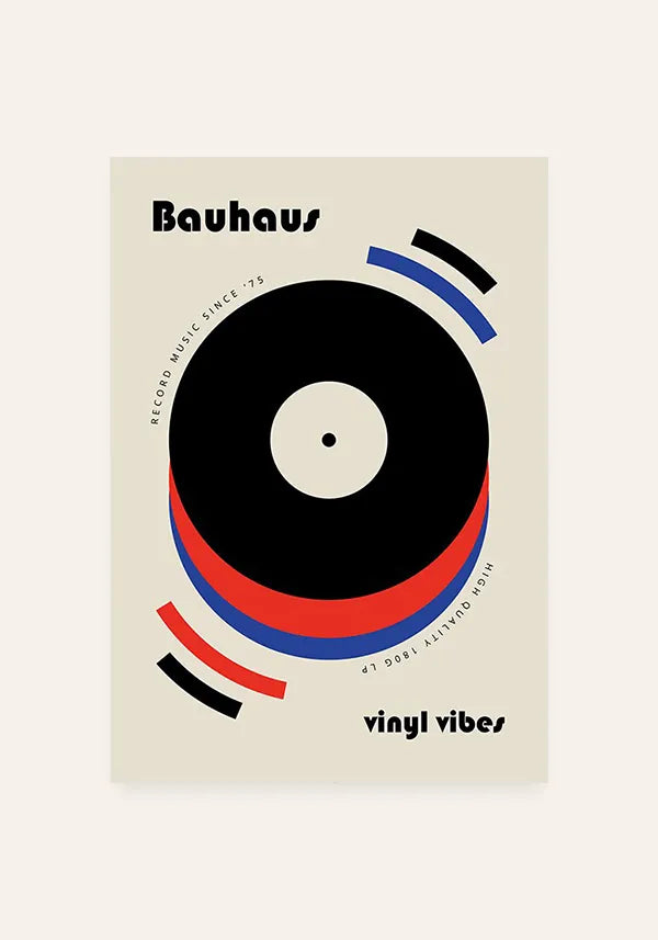 Quadro Bauhaus Vinyl Vibes Retro