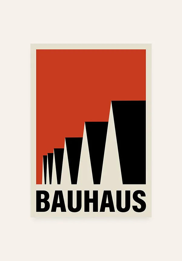 Quadro Bauhaus Vintage Triangulos