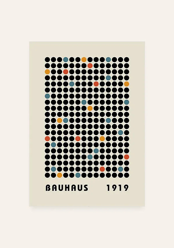 Quadro Bauhaus Circulos Cromaticos