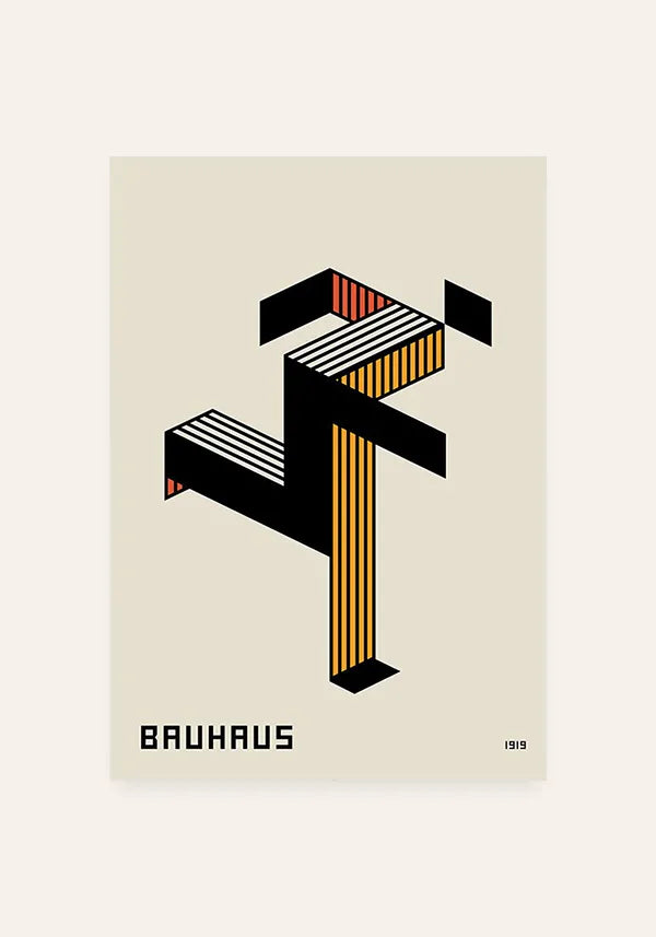 Quadro Bauhaus Running Man Colorido
