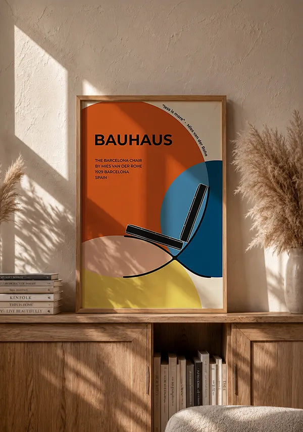 Quadro Bauhaus Barcelona Chair Exhibition Poster
