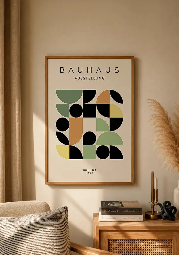 Quadro Bauhaus Círculos Fragmentados