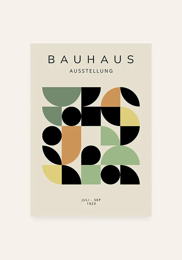 Quadro Bauhaus Círculos Fragmentados