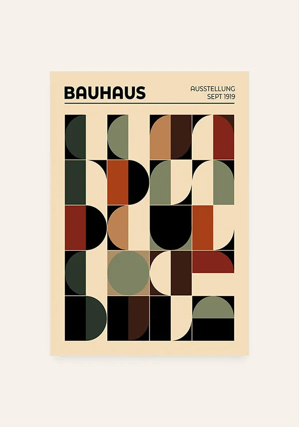 Quadro Bauhaus Formas em Terracota I