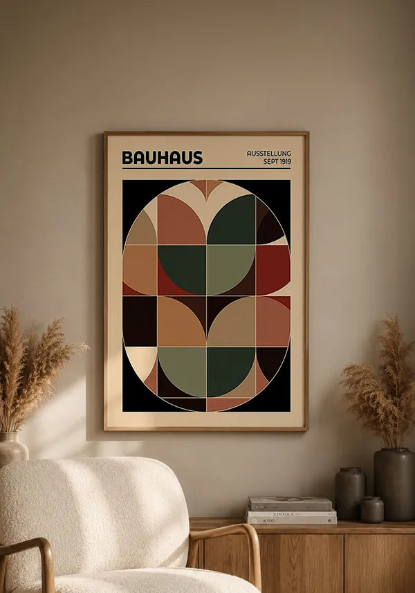 Quadro Bauhaus Formas em Terracota II