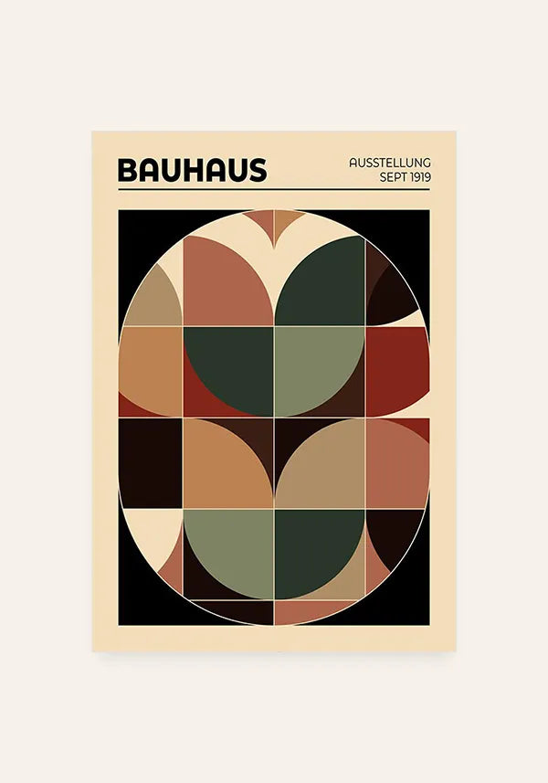 Quadro Bauhaus Formas em Terracota II