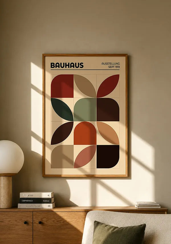 Quadro Bauhaus Formas em Terracota III