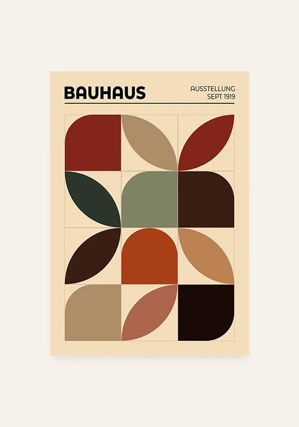 Quadro Bauhaus Formas em Terracota III