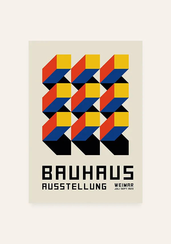 Quadro Bauhaus Cores Vintage