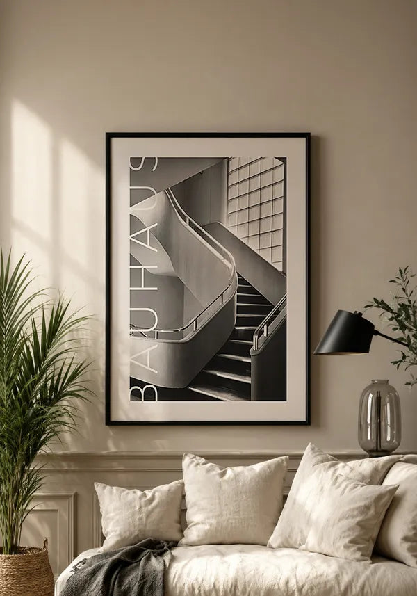 Quadro Bauhaus Fotografia Escadaria Vintage