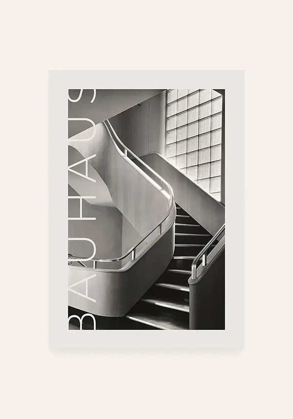 Quadro Bauhaus Fotografia Escadaria Vintage