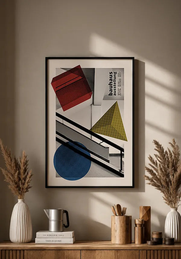 Quadro Bauhaus Escadaria e Formas