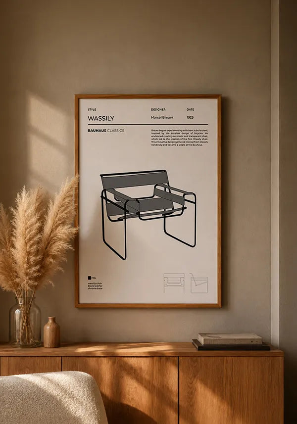 Quadro Bauhaus Cadeira Wassily Ilustração
