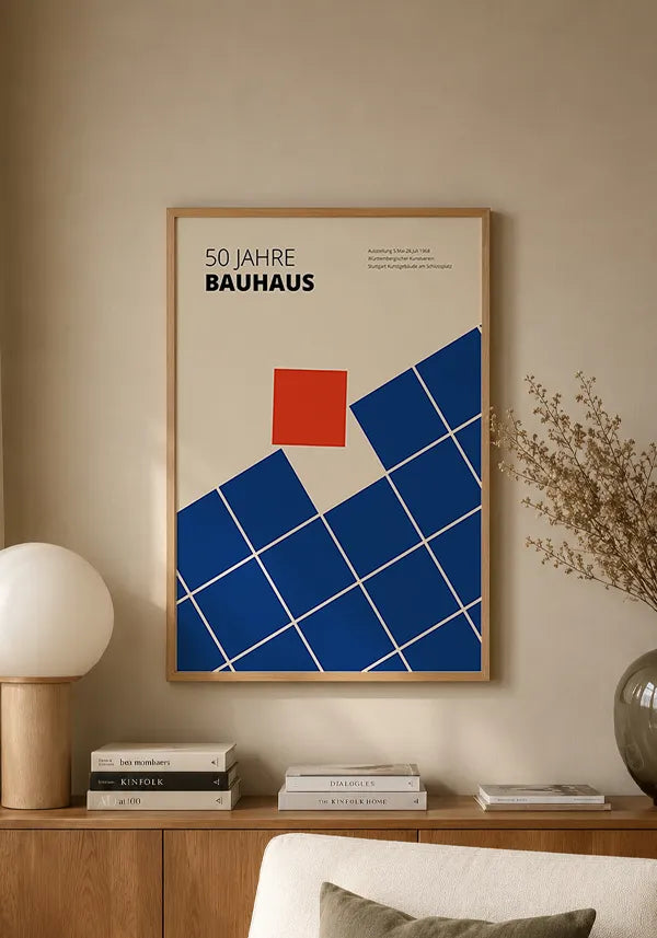 Quadro Bauhaus Blue Red Wall