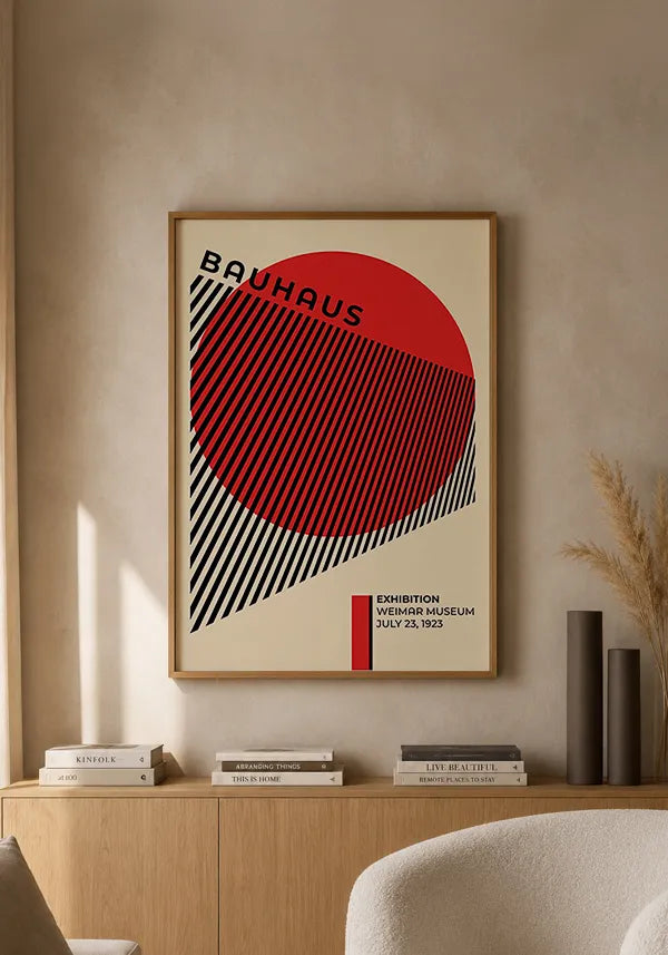 Quadro Bauhaus Círculo Vermelho