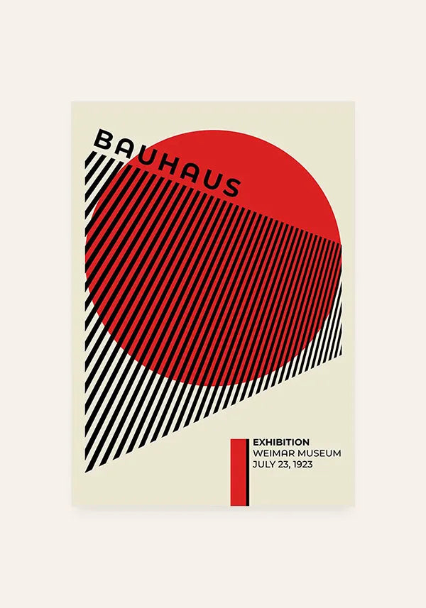 Quadro Bauhaus Círculo Vermelho