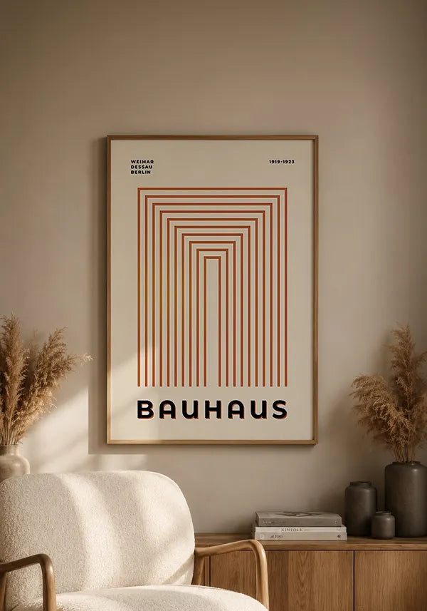 Quadro Bauhaus Linhas Minimalistas III
