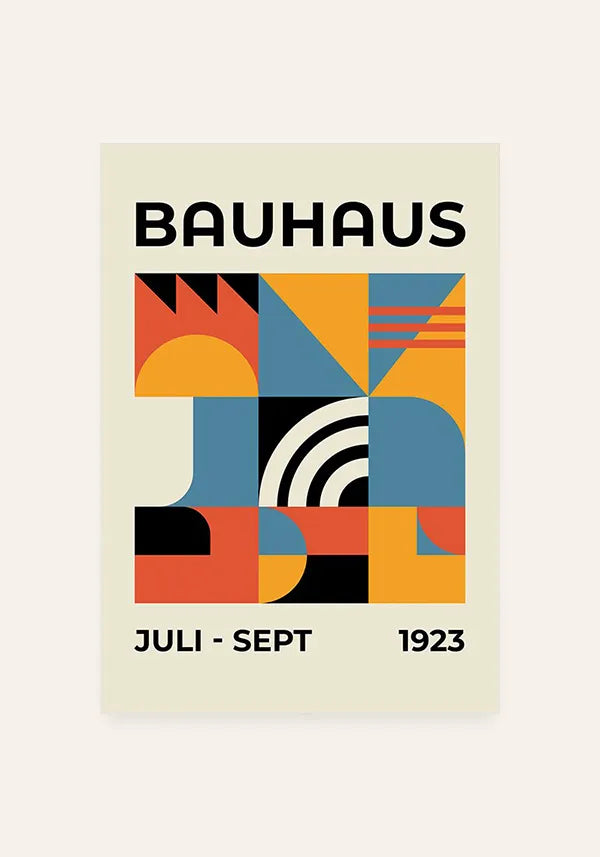 Quadro Bauhaus Abstrato Colorido 1923 I