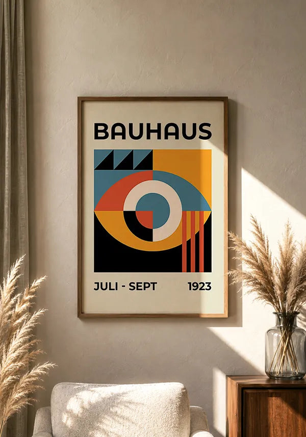 Quadro Bauhaus Abstrato Colorido 1923 II