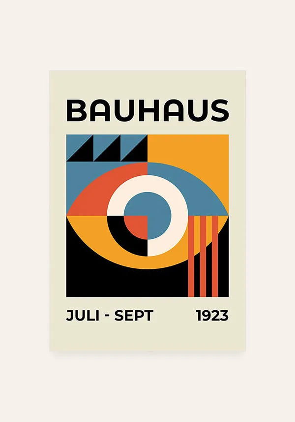 Quadro Bauhaus Abstrato Colorido 1923 II