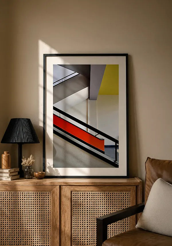 Quadro Bauhaus Staircase com Borda