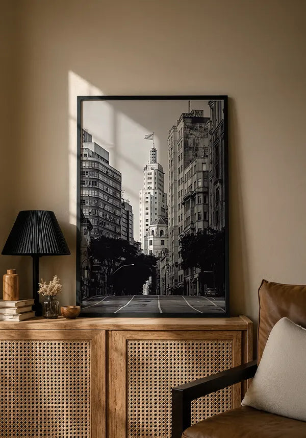 Quadro Decorativo São Paulo Preto e Branco - Edifício Altino Arantes