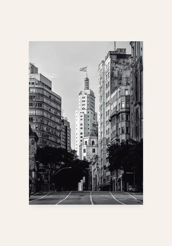 Quadro Decorativo São Paulo Preto e Branco - Edifício Altino Arantes