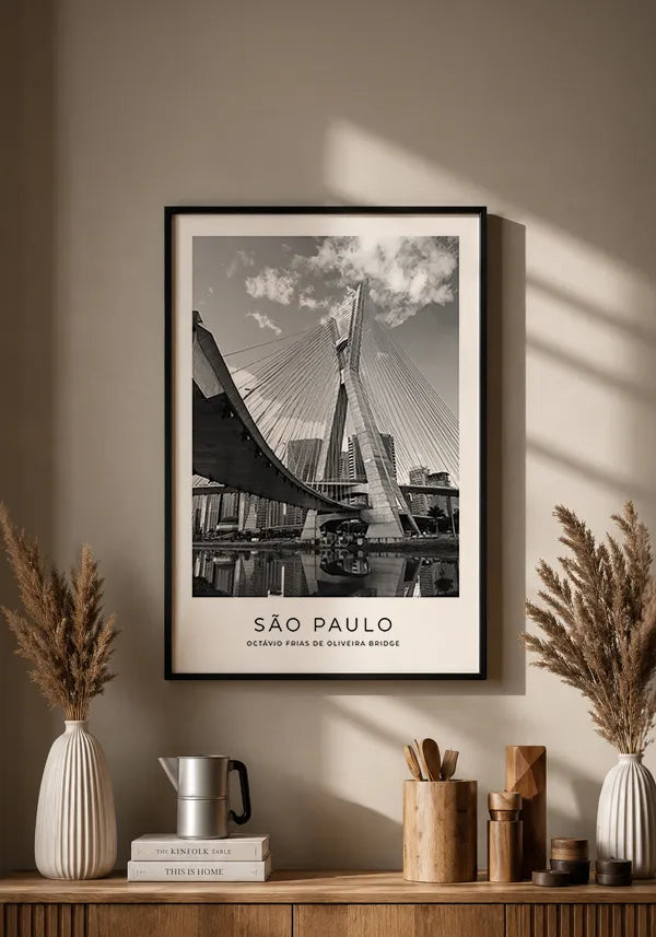 Quadro São Paulo - Foto em Preto e Branco