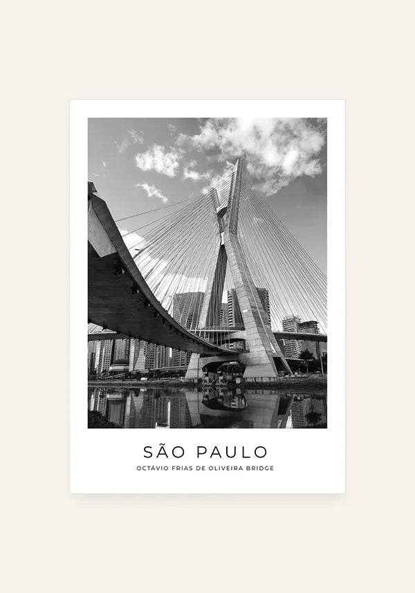 Quadro São Paulo - Foto em Preto e Branco