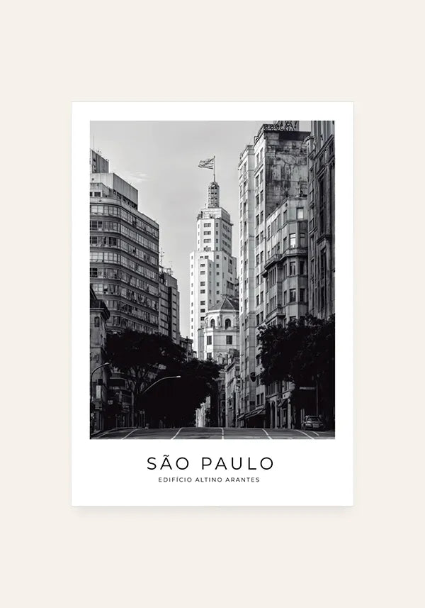 Quadro Edifício Altino Arantes Preto e Branco
