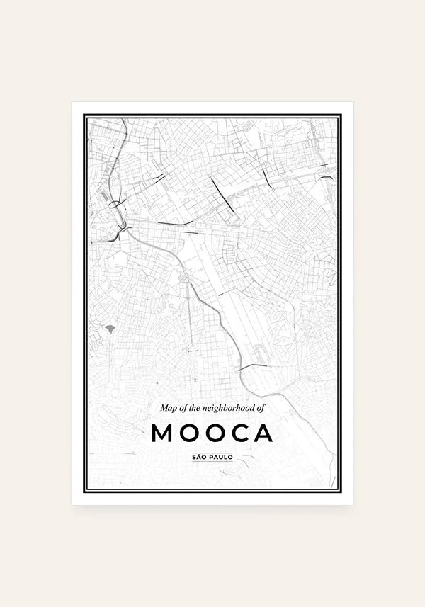 Quadro Mapa da Mooca - Bairros de São Paulo