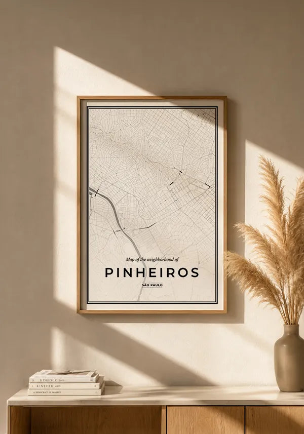 Quadro Mapa de Pinheiros - Bairros de São Paulo
