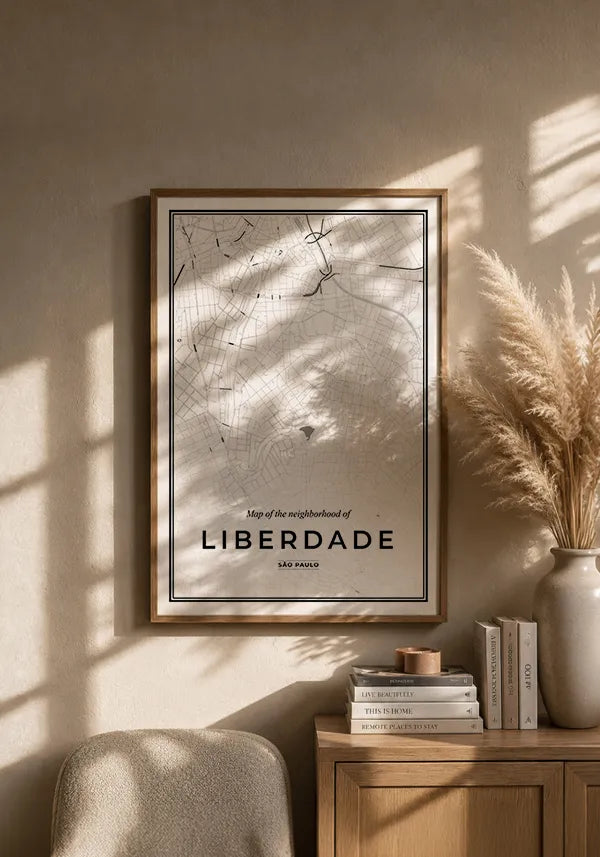Quadro Mapa da Liberdade - Bairros de São Paulo