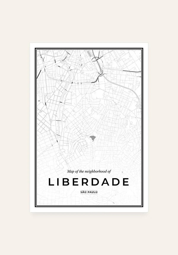 Quadro Mapa da Liberdade - Bairros de São Paulo