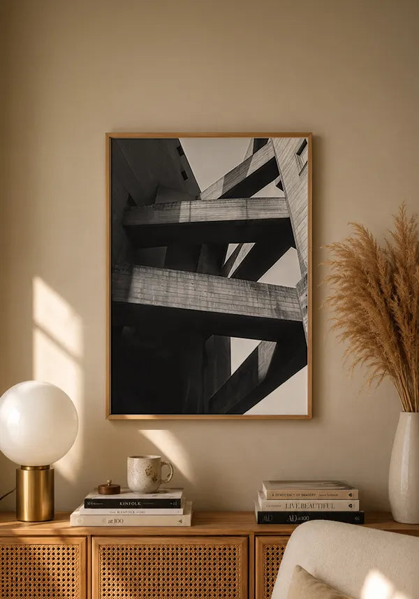 Quadro Sesc Pompéia São Paulo em Preto e Branco