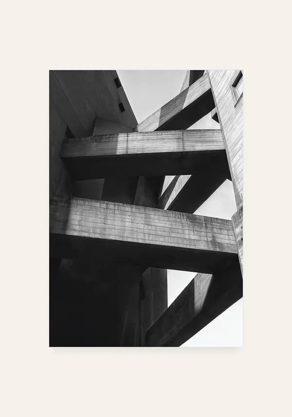 Quadro Sesc Pompéia São Paulo em Preto e Branco