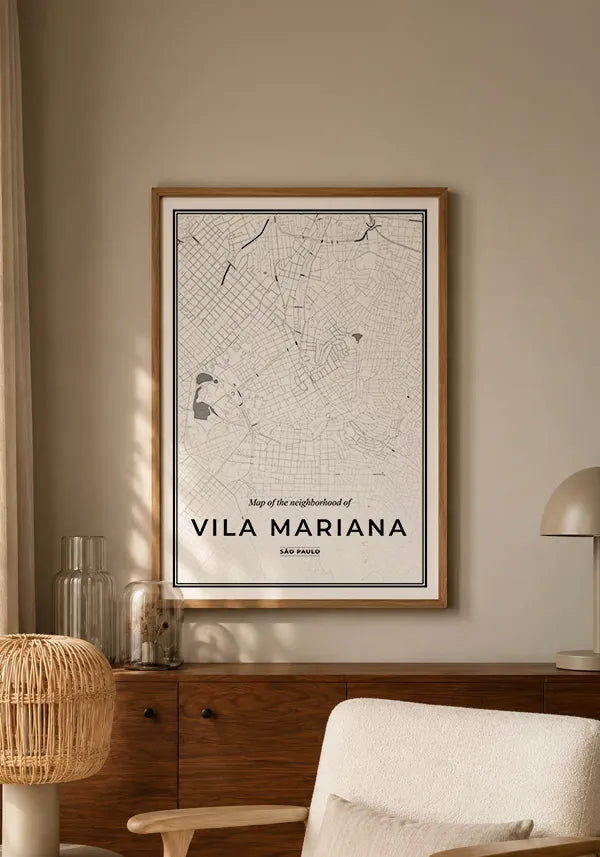 Quadro Mapa da Vila Mariana - Bairros de São Paulo