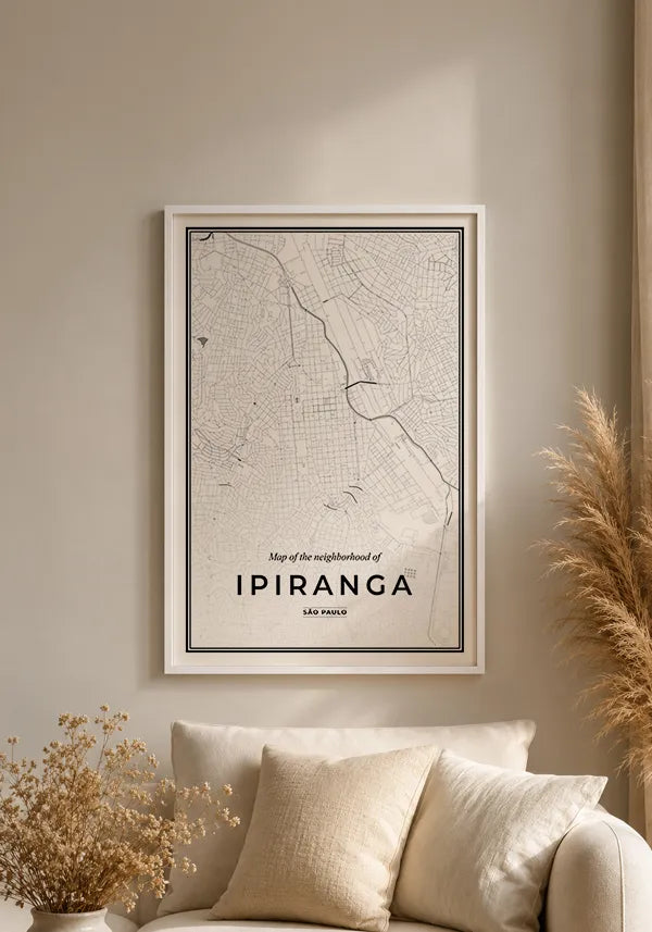 Quadro Mapa do Ipiranga - Bairros de São Paulo
