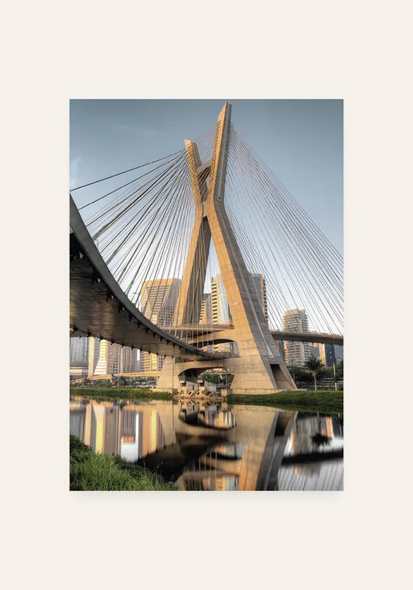 Quadro São Paulo Ponte Estaiada Reflexo
