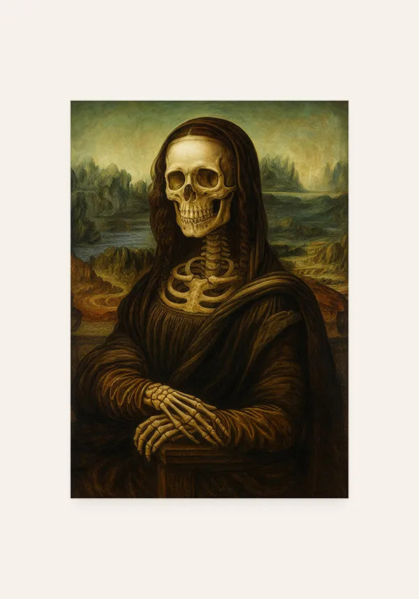 Quadro Monalisa Caveira