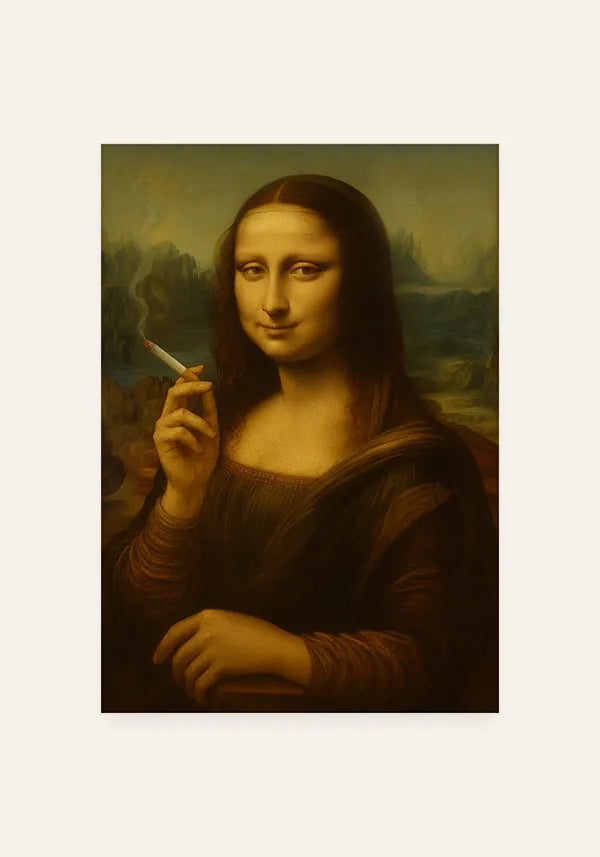 Quadro Monalisa Fumando