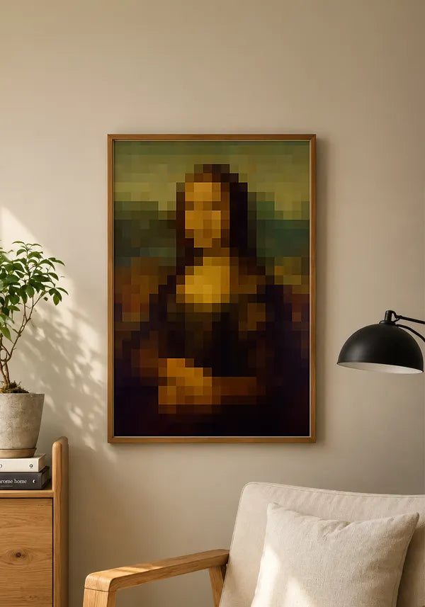 Quadro Monalisa Pixel Art