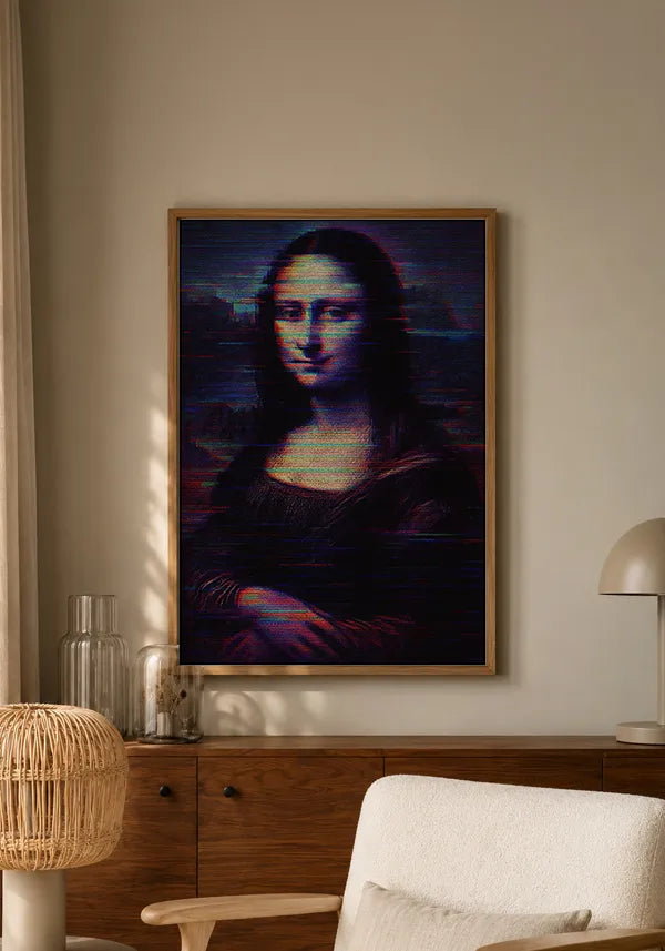 Quadro Monalisa Glitch Art