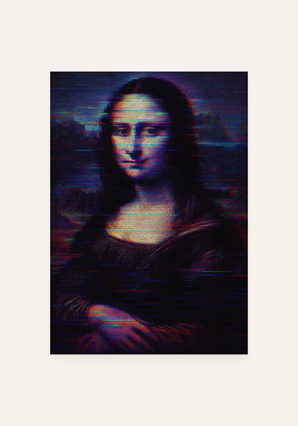 Quadro Monalisa Glitch Art
